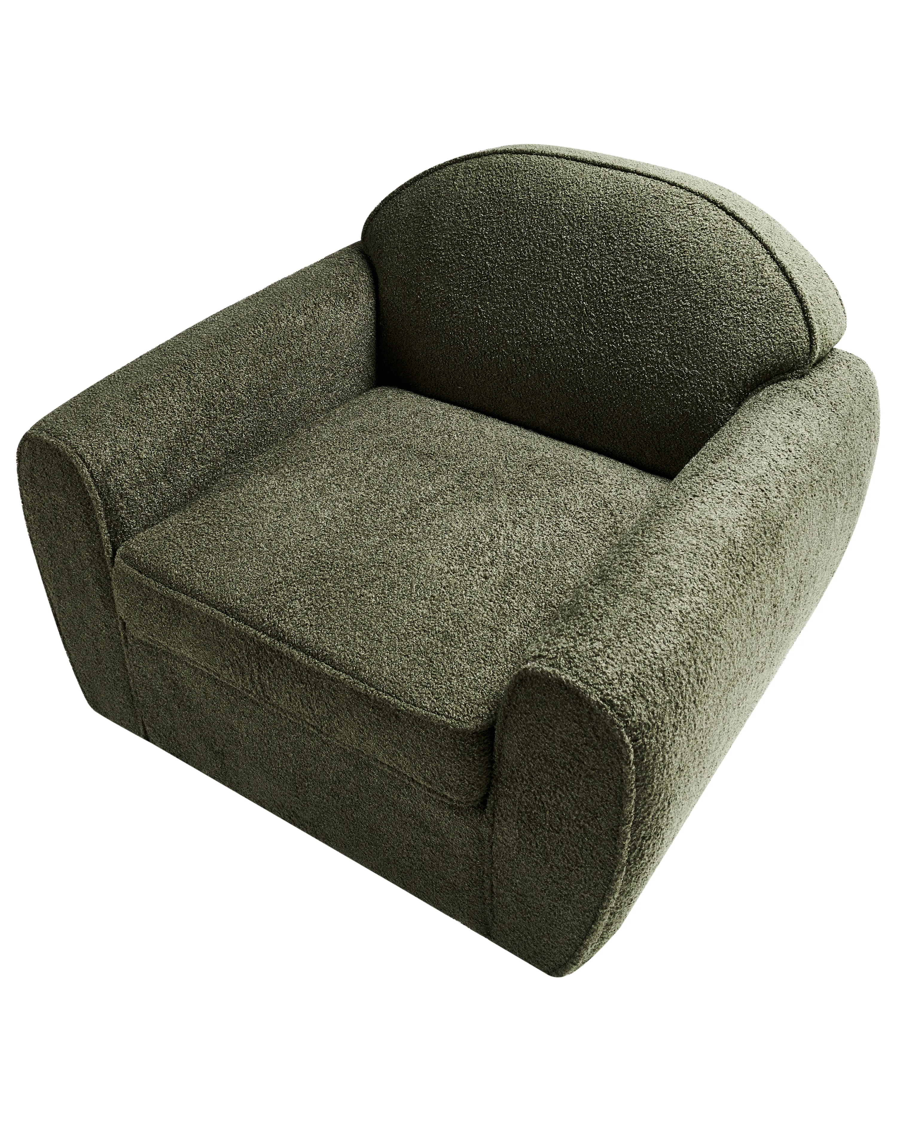 Fauteuil ELLEDE Bouclé Donkergroen