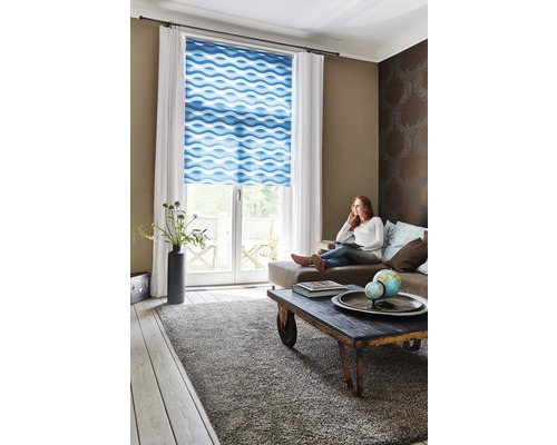 Lichtblick dubbel rolgordijn zonder boren, as petrol, 45x150 cm incl. klembeugels