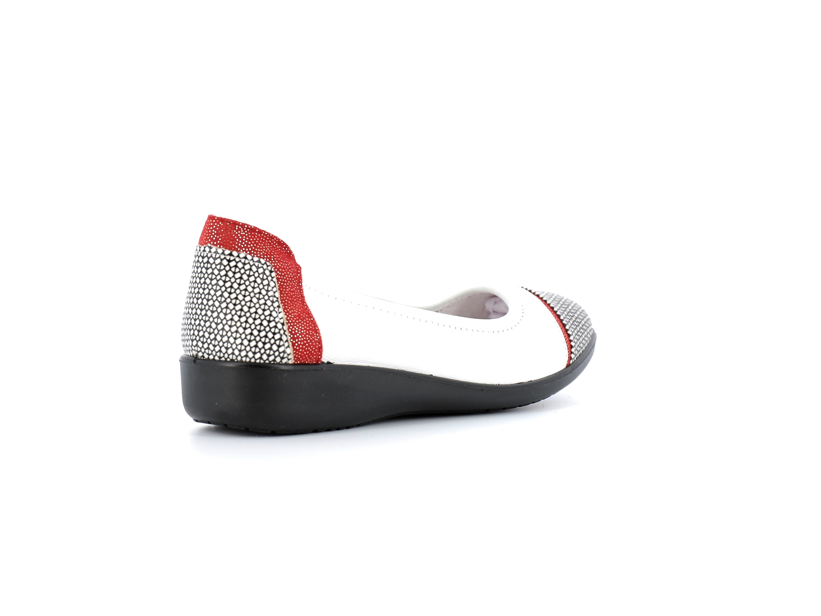 Inea-ROYAL Cuir Blanc Rouge
