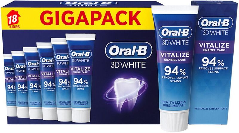 Oral-B - 3D White Arctic Fresh - Tandpasta - 18 x 75 ml