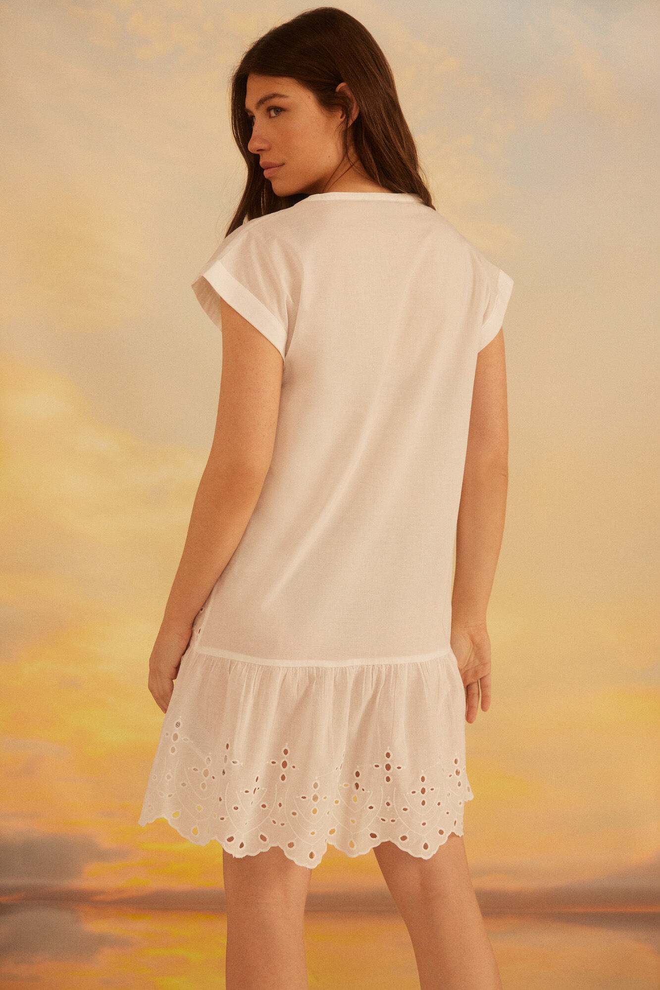 Caftan bordado - Branco