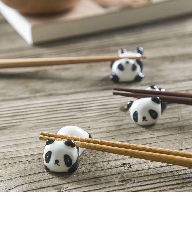 Koringa - Panda/Kat Eetstokjeshouder (Set)
