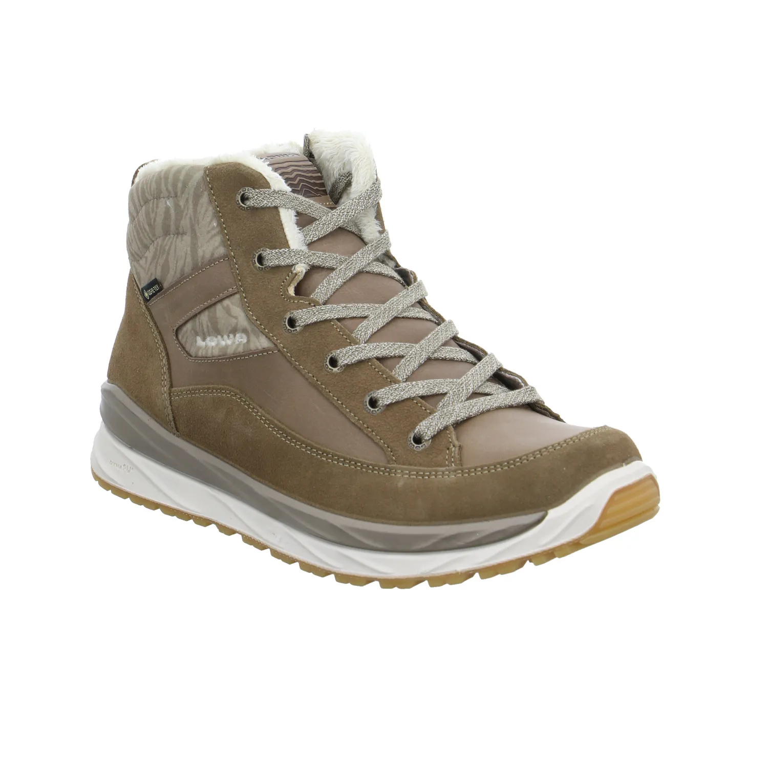 LOWA Snowboots Damen Beige Leder