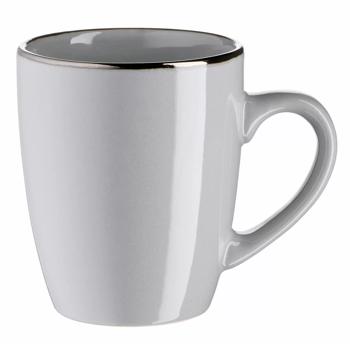 Kaffeebecher METALLIC RIM Grau