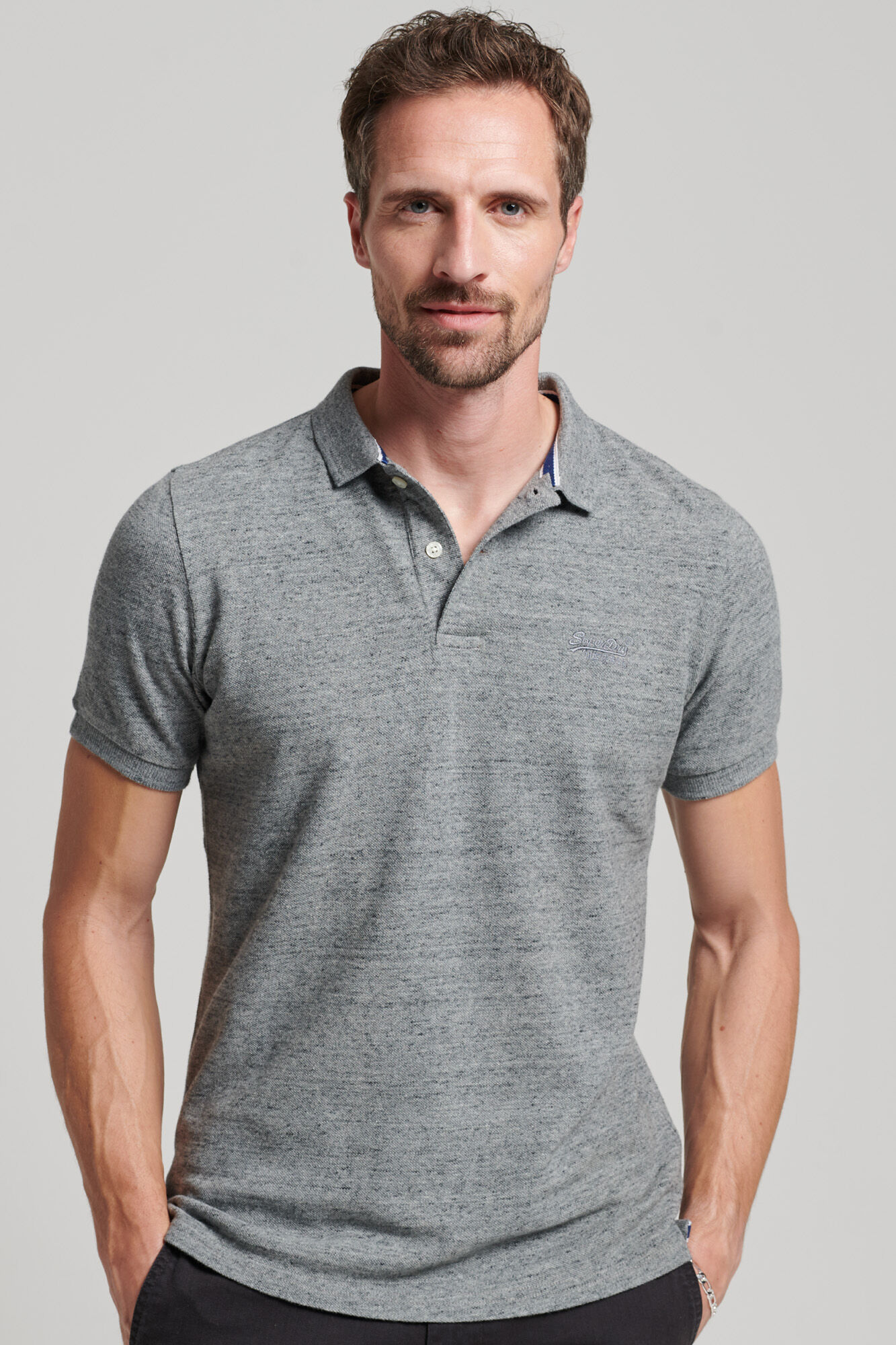 Camisa polo clássica em piqué da Superdry