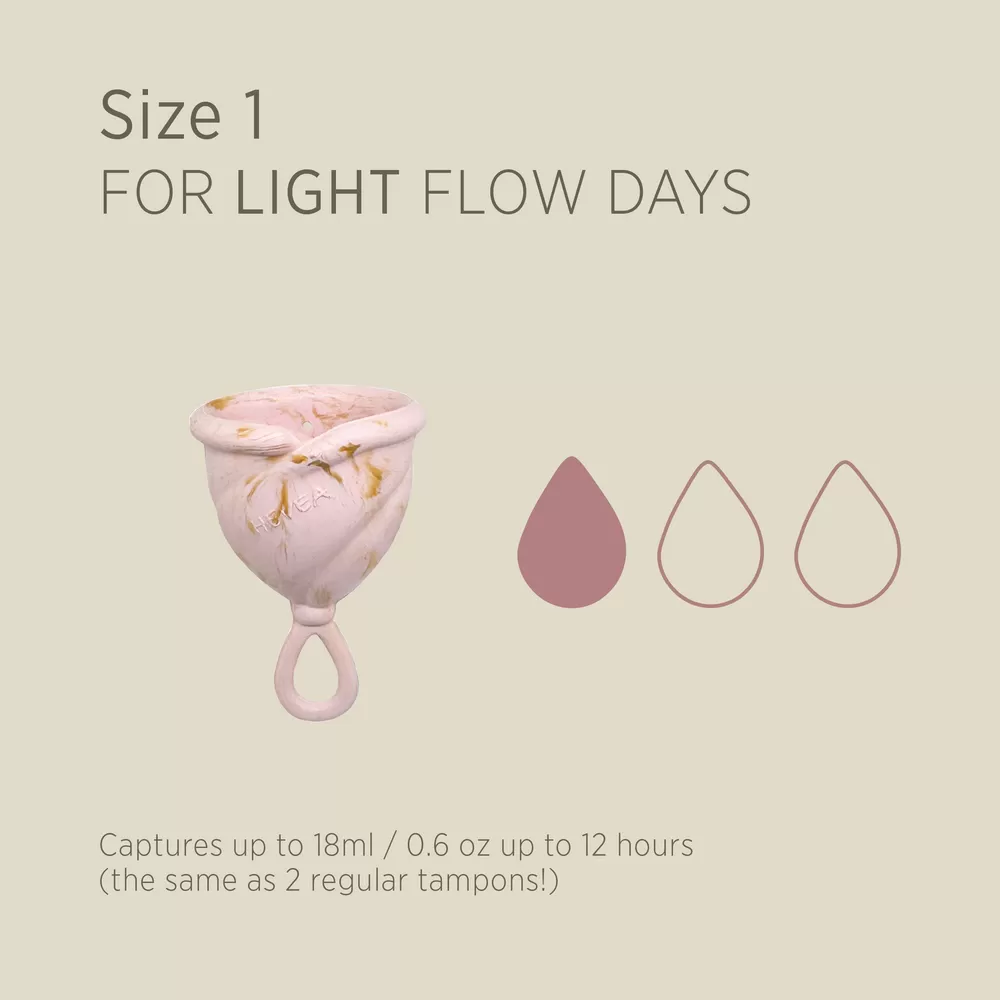 Hevea LOOP Menstrationskop size 1, Golden Blush - 1 stk.