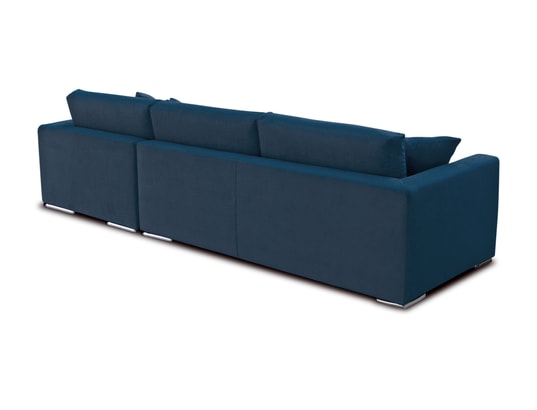 CITY - Canapé tissu Monaco méridienne droite tissu blue