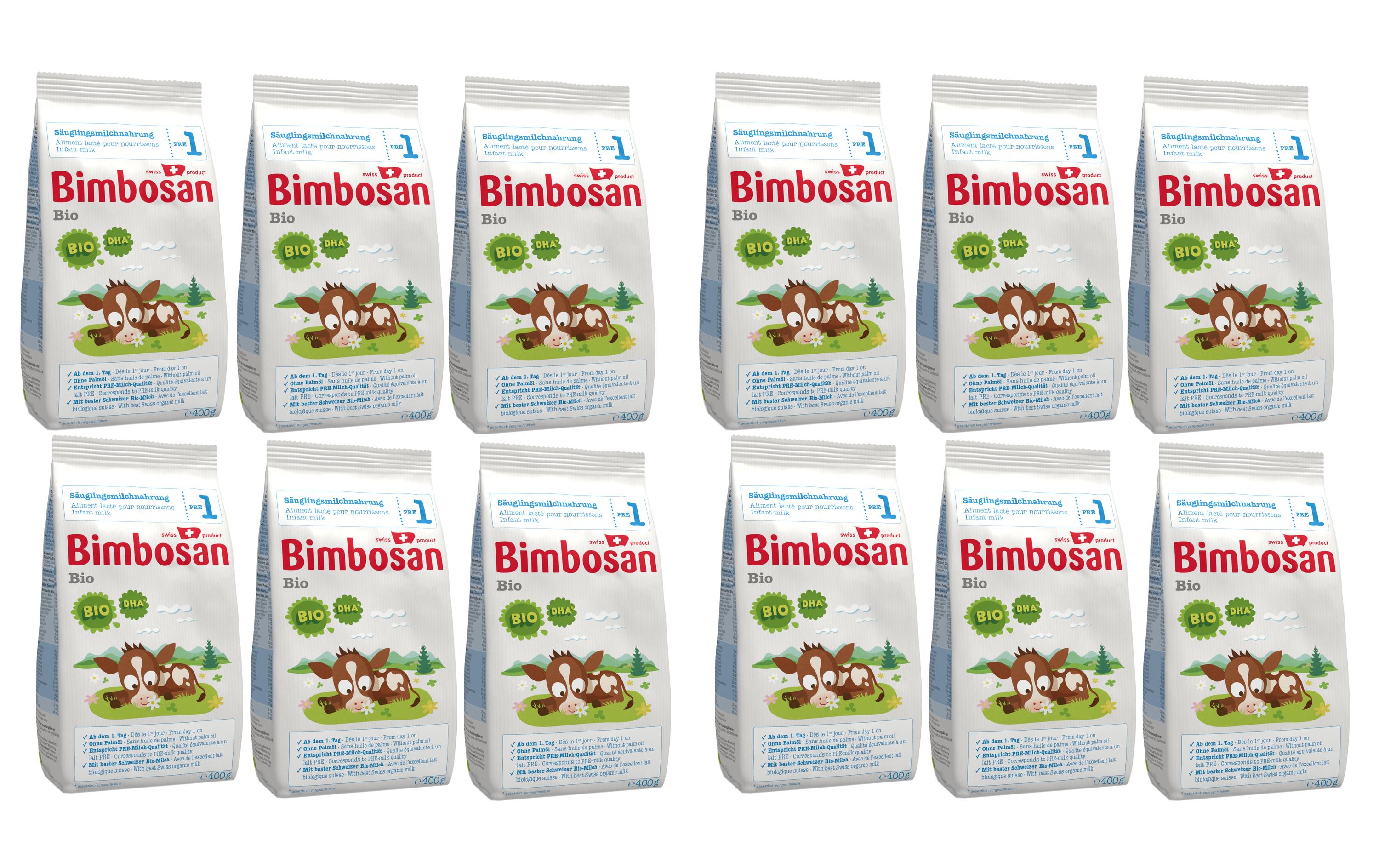 Anfangsmilch Bio 1, Auffüllpack 12 x 400g<br>Anfangsmilch, Bio ohne Palmöl, Auffüllpack 4800g