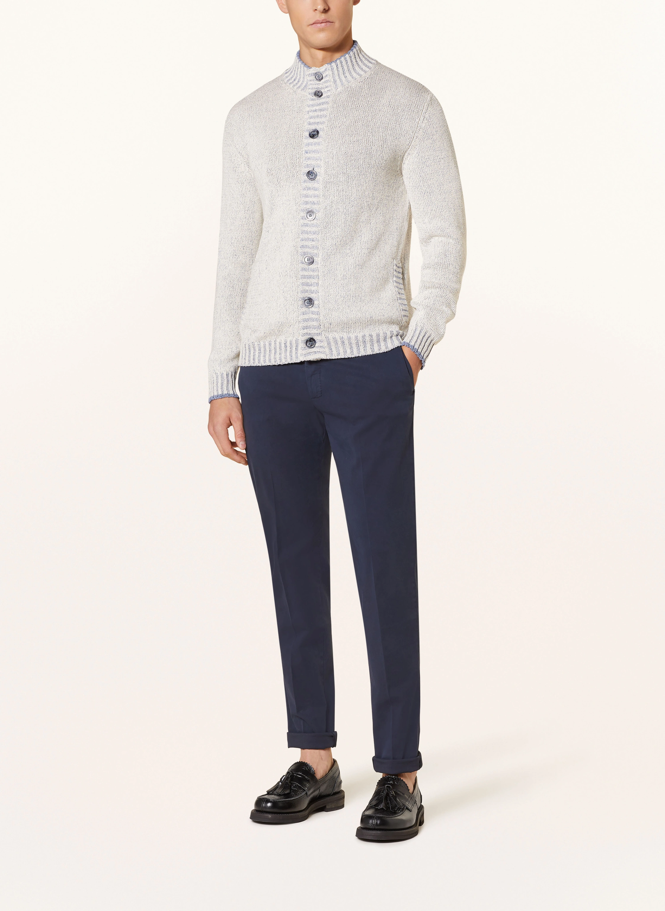 FEDELI Strickjacke mit Leinen