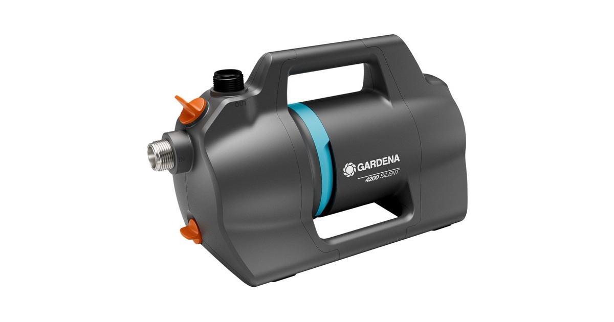 GARDENABesproeiingspomp 4200 Silent  (Donkergrijs/turquoise, 600 Watt)