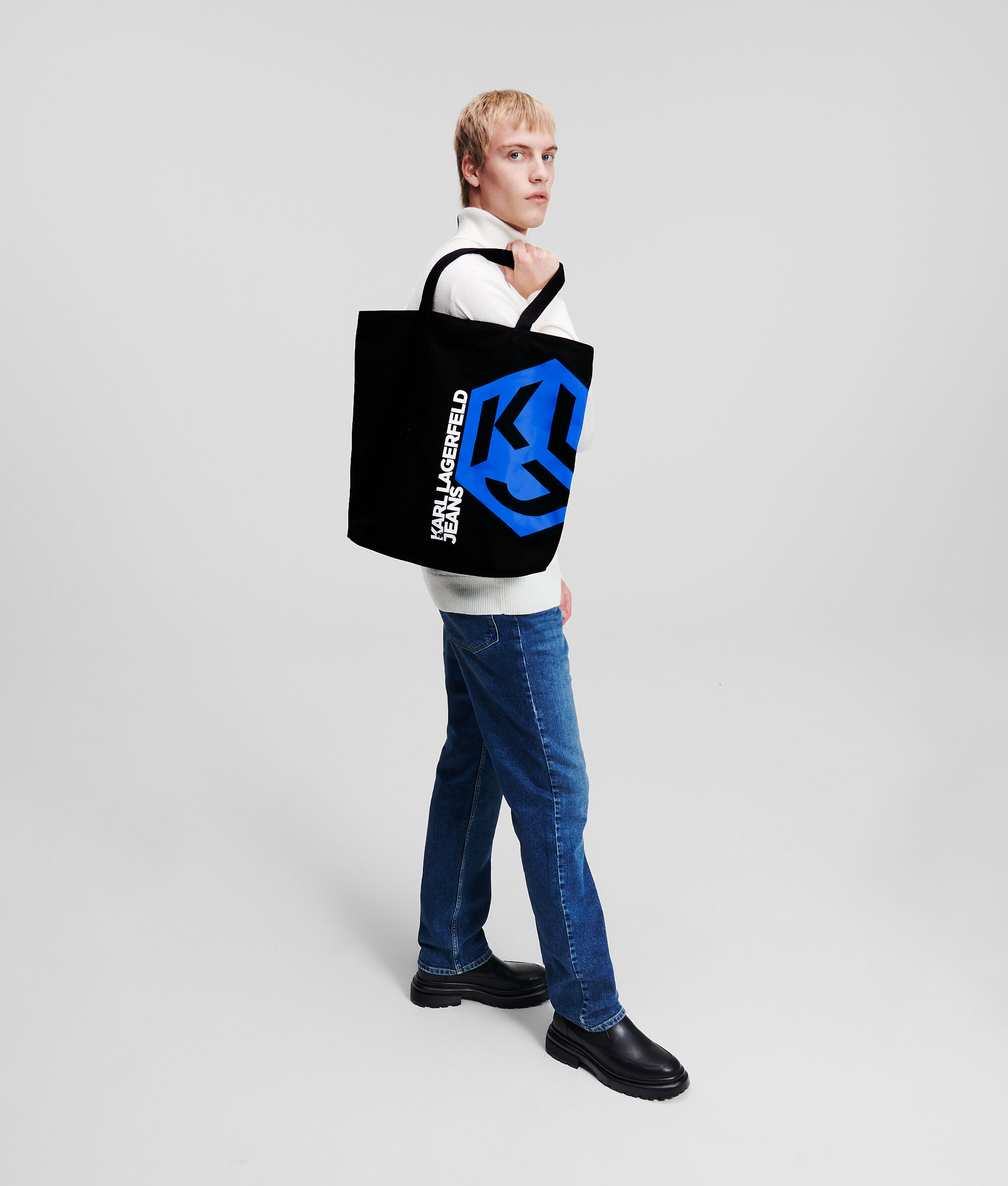 CABAS EN TOILE KLJ MONOGRAM