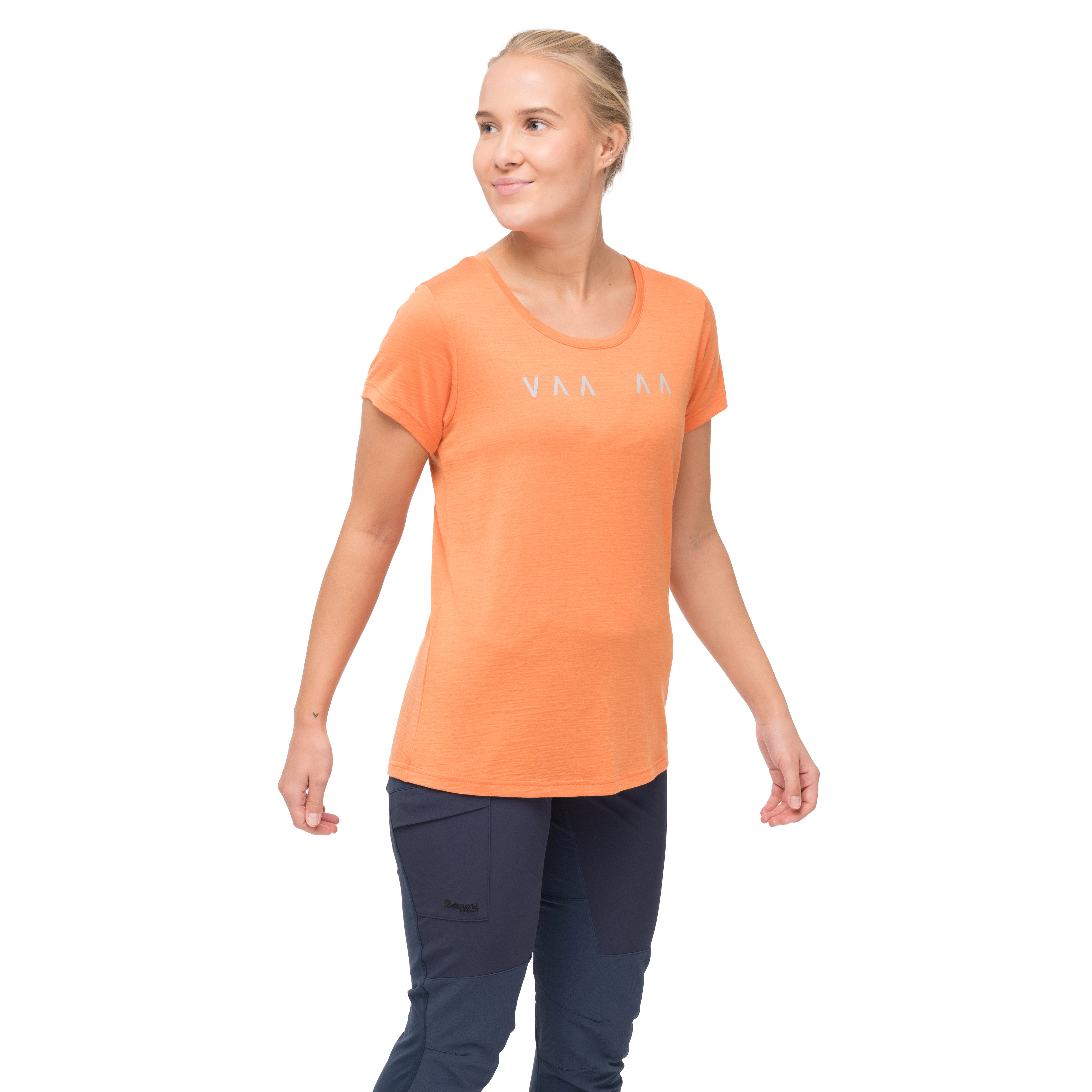 Vaagaa Explore Merino Tee Women Faded Orange