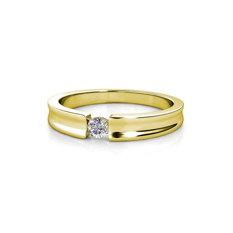 Bague Simplicity - Doré et Cristal