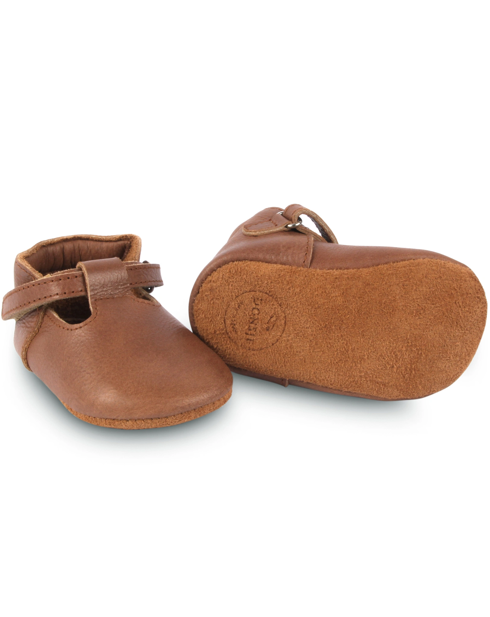 Krabbelschuhe ELIA in cognac