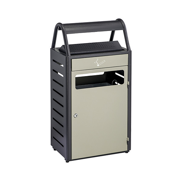 Cendrier corbeille gris 48 litres