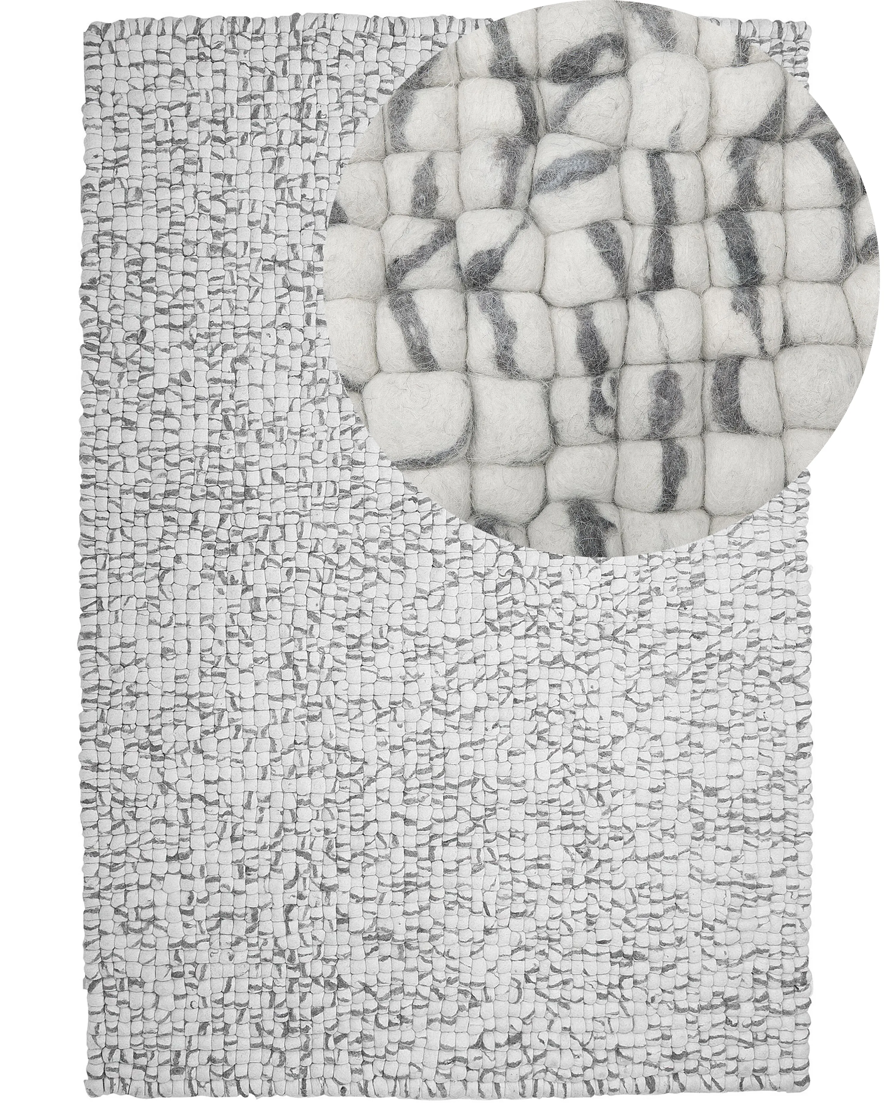 Vloerkleed AMDO Lichtgrijs 160 x 230 cm