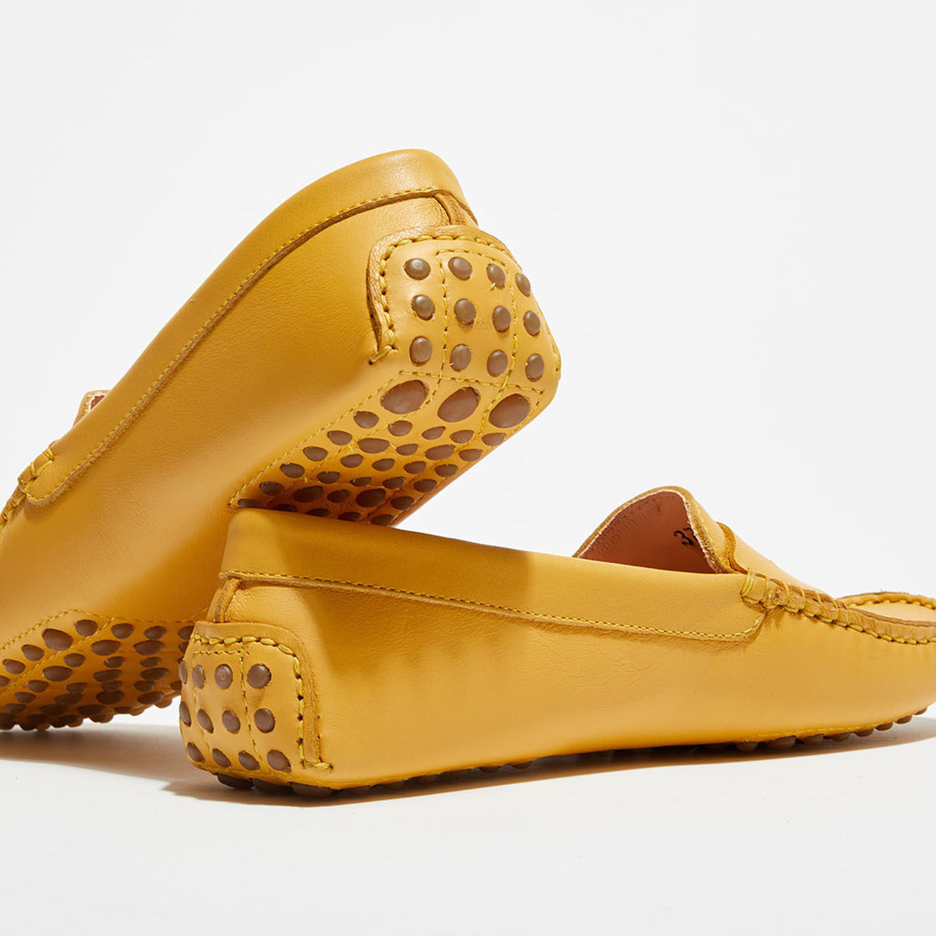 Loafers Mocassins en Cuir Lisse Elya  jaune twitty
