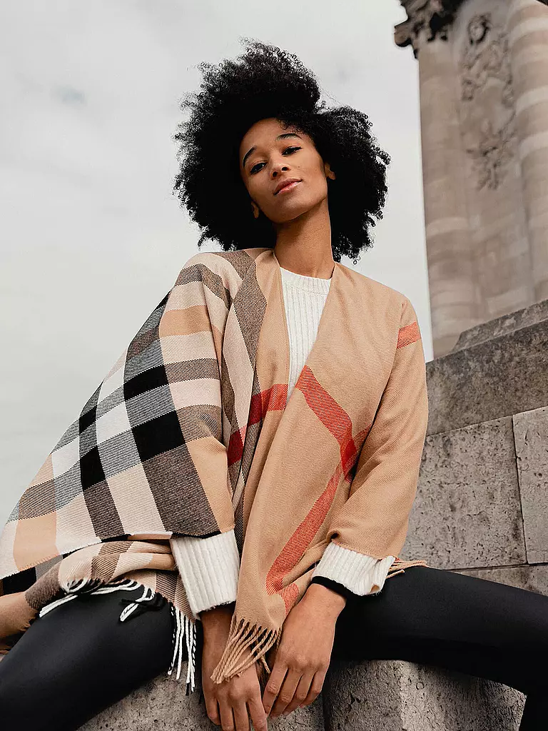 FRAAS Poncho - Cape RUANA camel