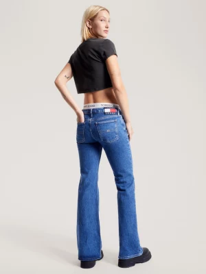 Calça jeans flare de cintura baixa Sophie