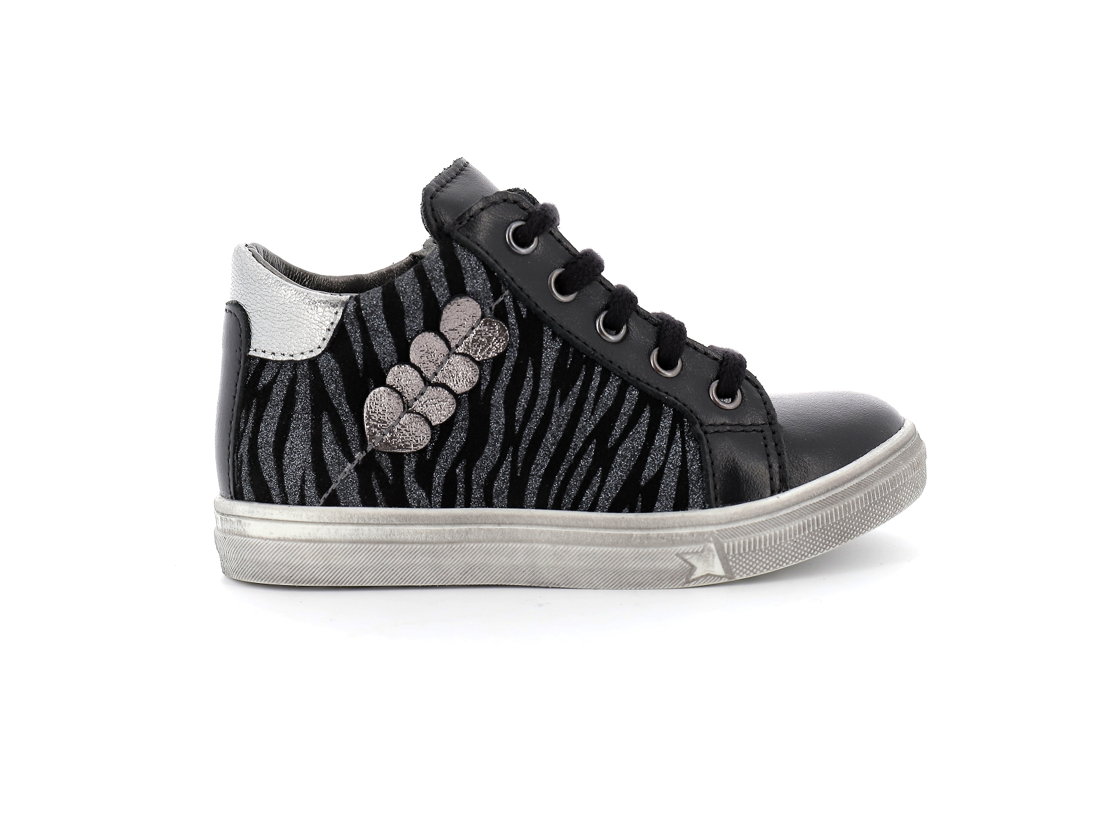 Bopy-SEBRA Cuir Noir Gris