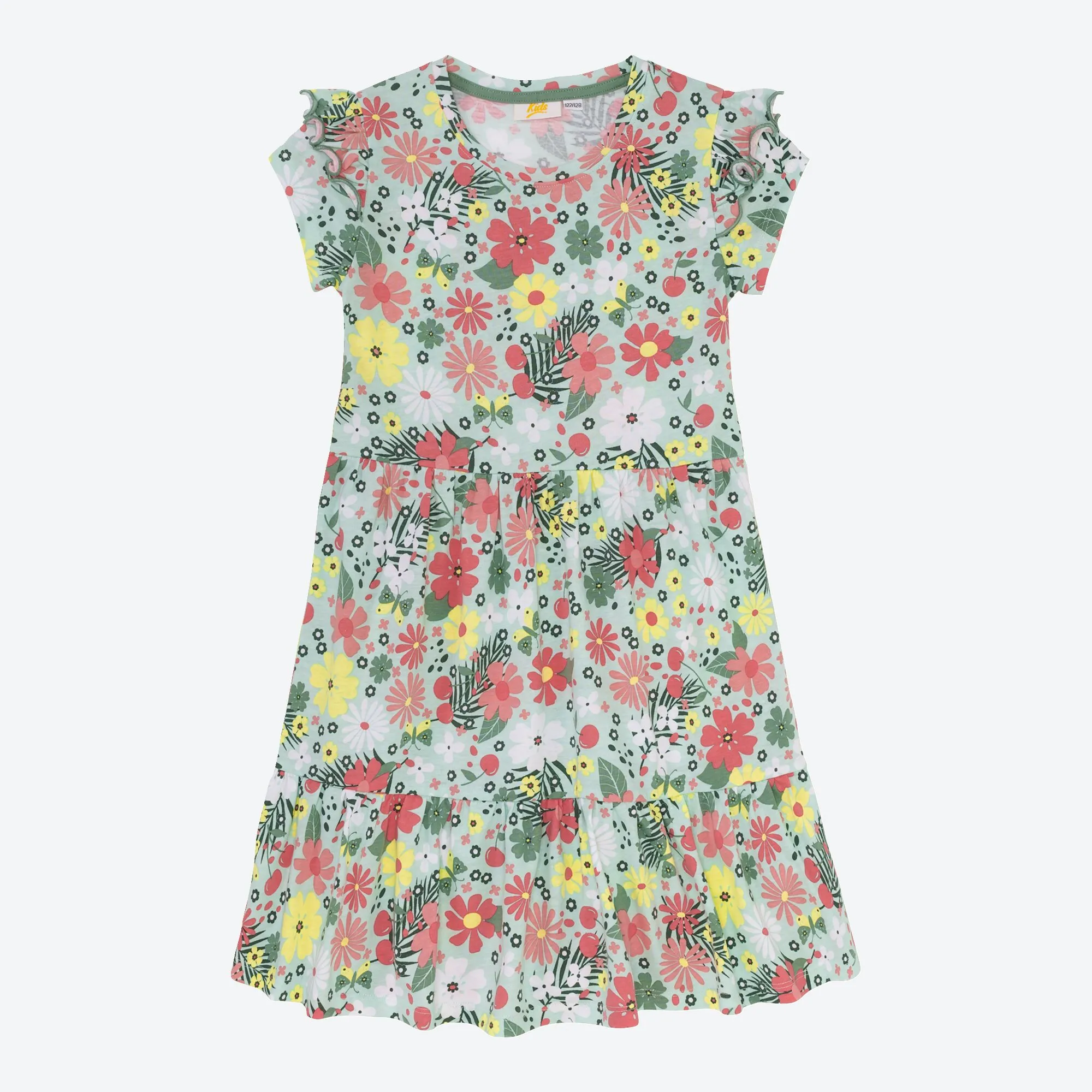 Mädchen-Kleid mit Blumenmuster