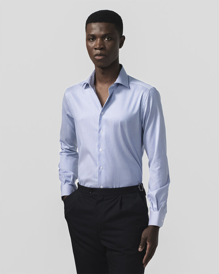 BARONS The Lawyer 4. 0 | Mid blue stripe | Slim fit Mid blue stripe