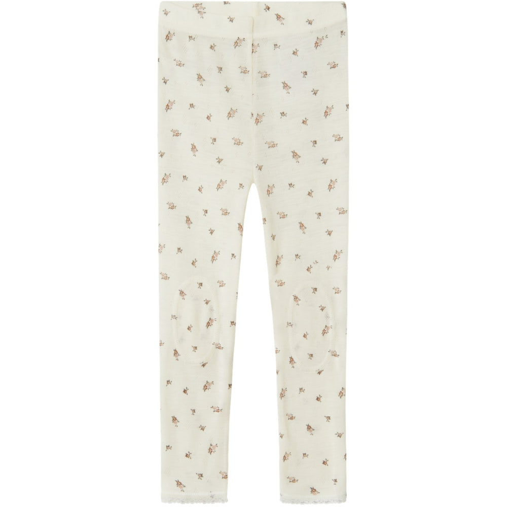 Køb Name It Snow White Small Flowers Nmfwang Uld Needle Leggings Noos