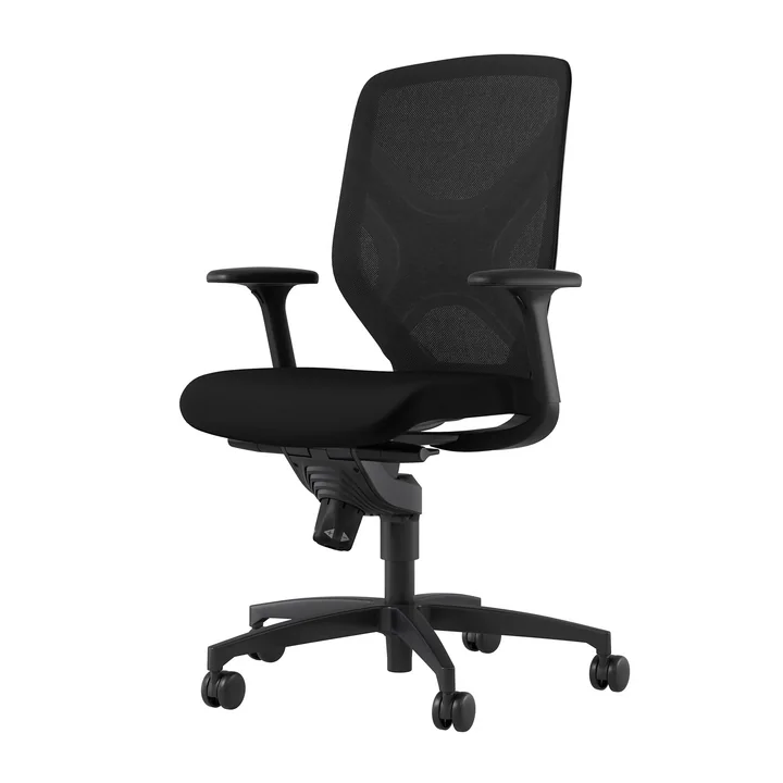 Wilkhahn - IN 184/7 Bürodrehstuhl mit Sitztiefenverlängerung, schwarz (Teppichboden)