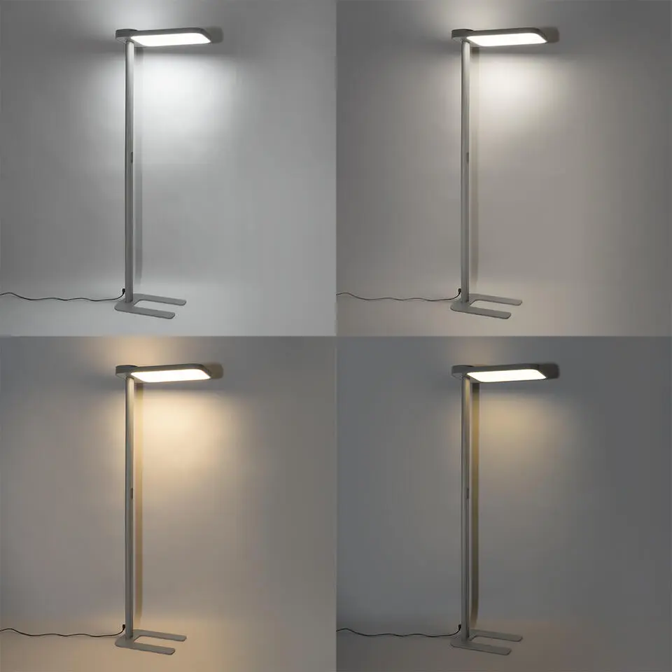 Qazqa professional vloerlampen guzo grijs geïntegreerde led