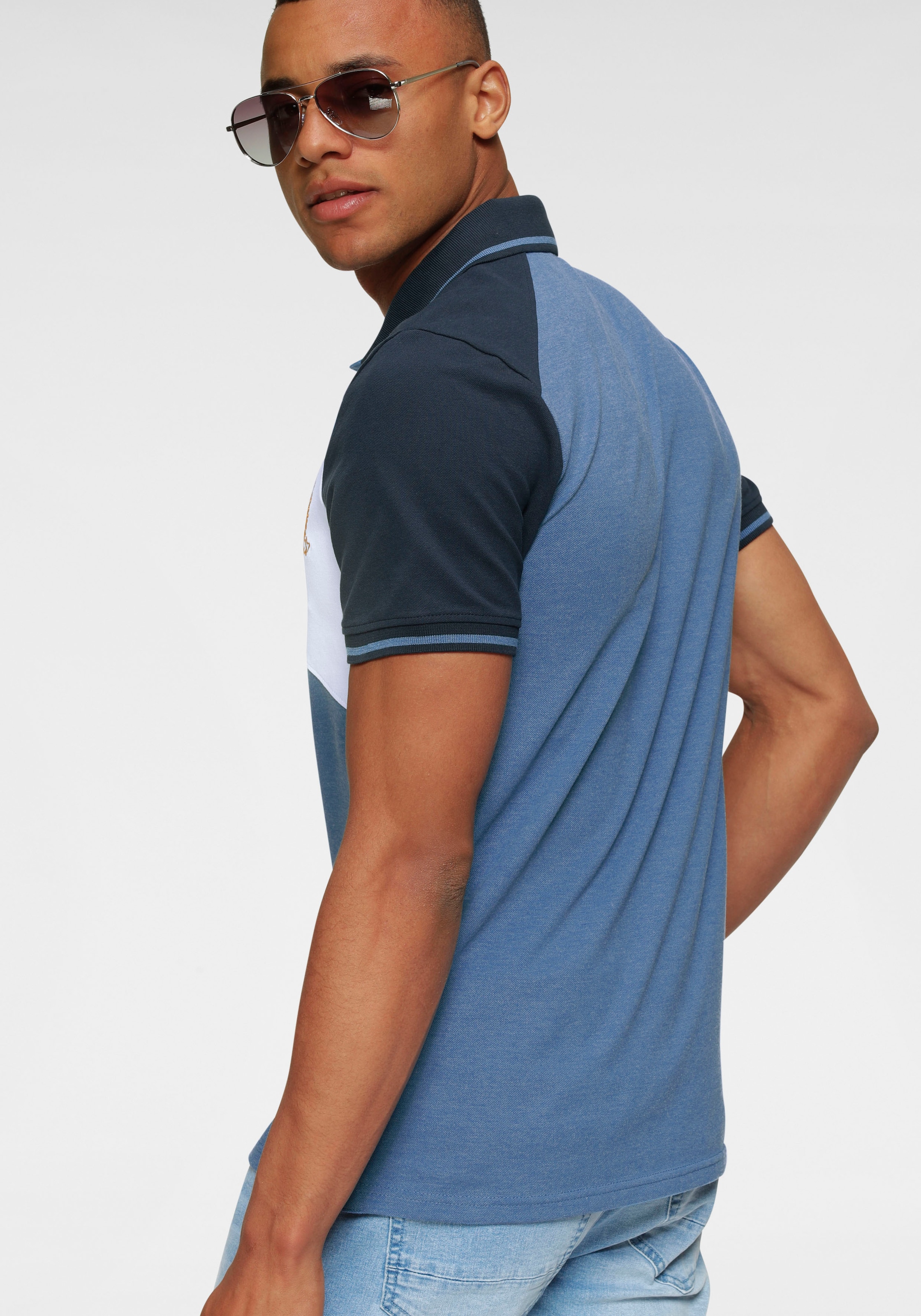 Bruno Banani Poloshirt Kurzarm,  körpernahe Passform,  unifarben,  mit Polokragen