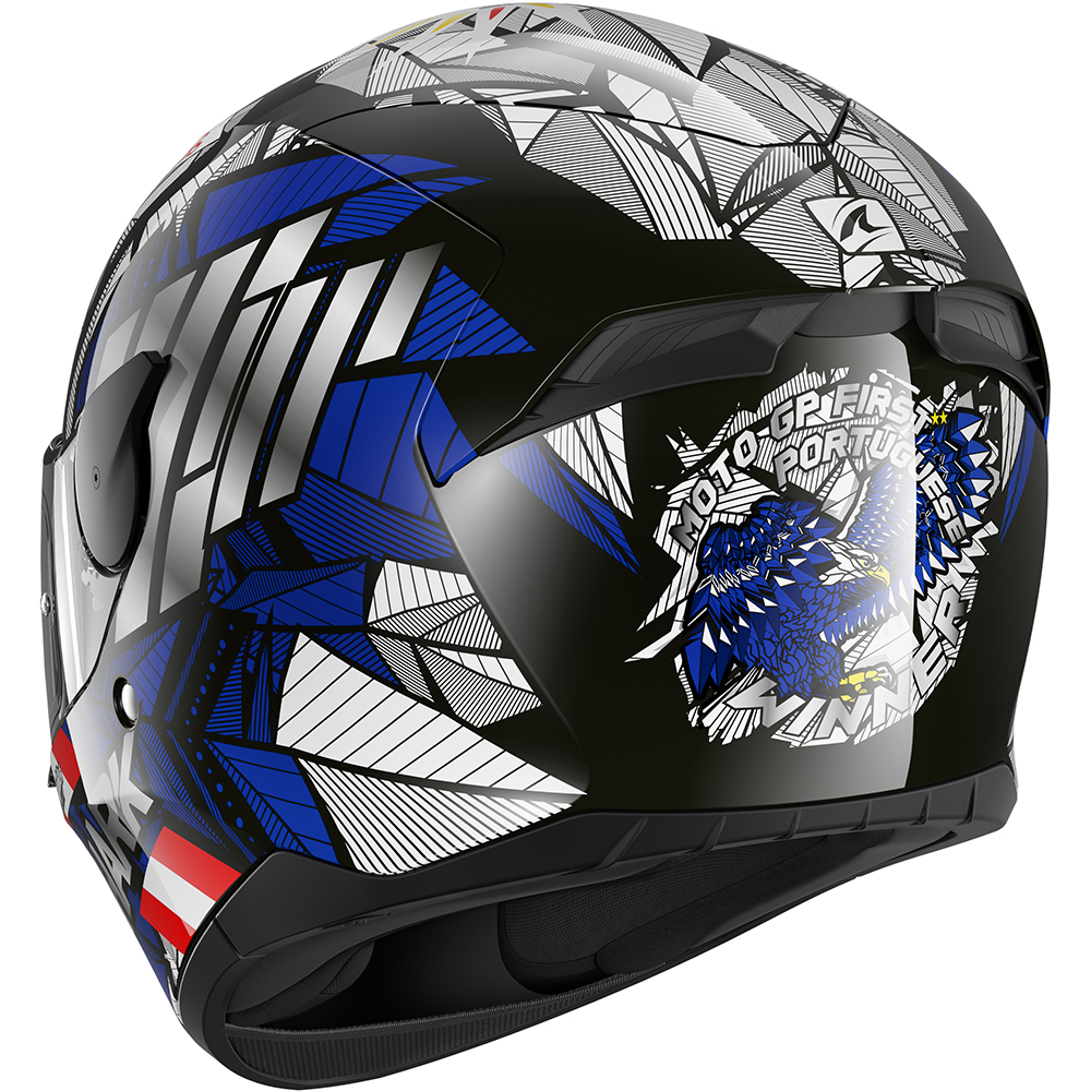 Shark - Casque D-Skwal 2 Oliveira falco Noir / Bleu / Gris / Rouge / Jaune