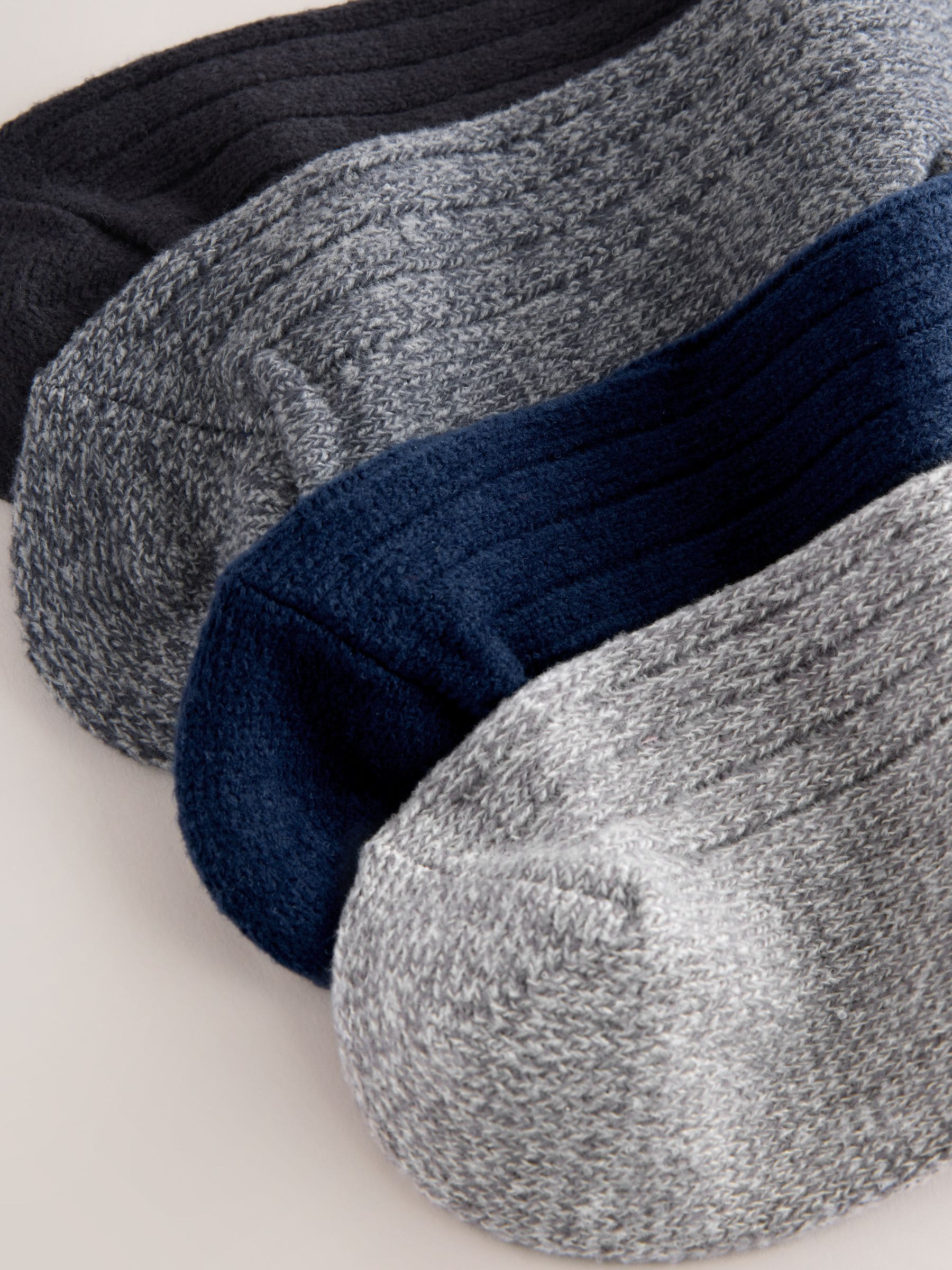 Blauw/grijs/zwart - Supersoft Cosy Socks 4 Pack