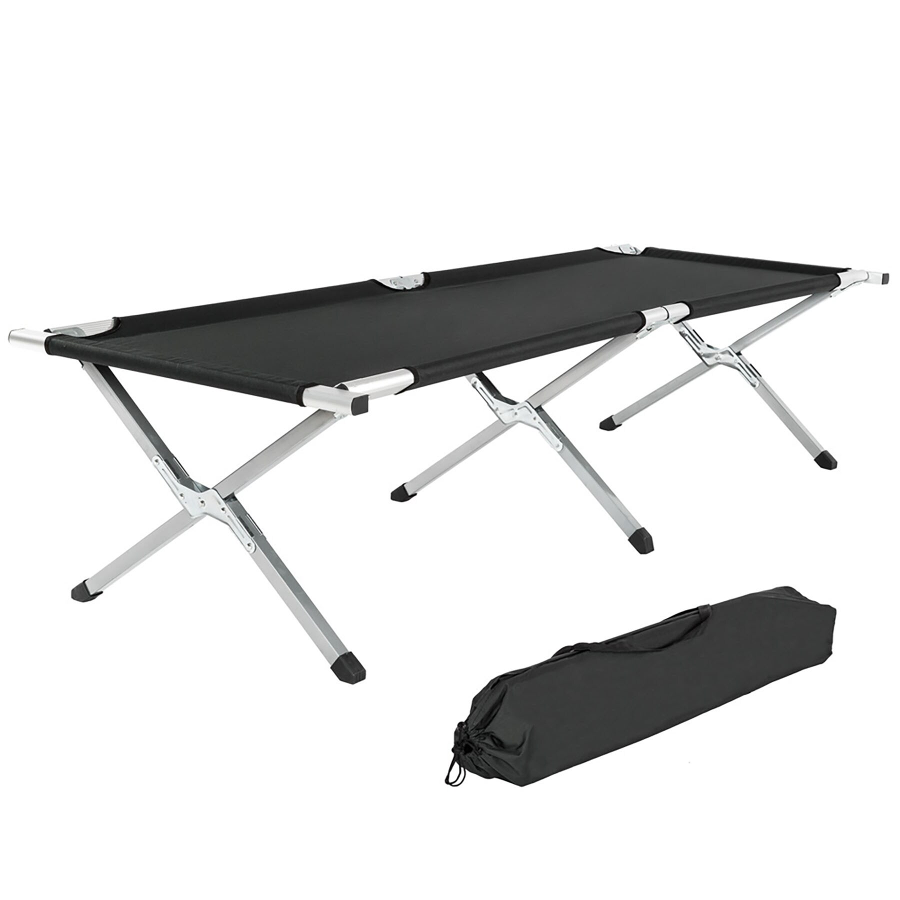 tectake® 4er Set Feldbett, mit Aluminiumgestell, Belastbarkeit 150 kg, 190 x 70 x 45 cm