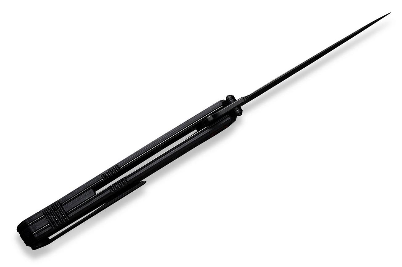 Civivi RS71 C23025-2 Blackwashed Nitro-V, Milled Black G10 zakmes, Robert Saniscalchi design
