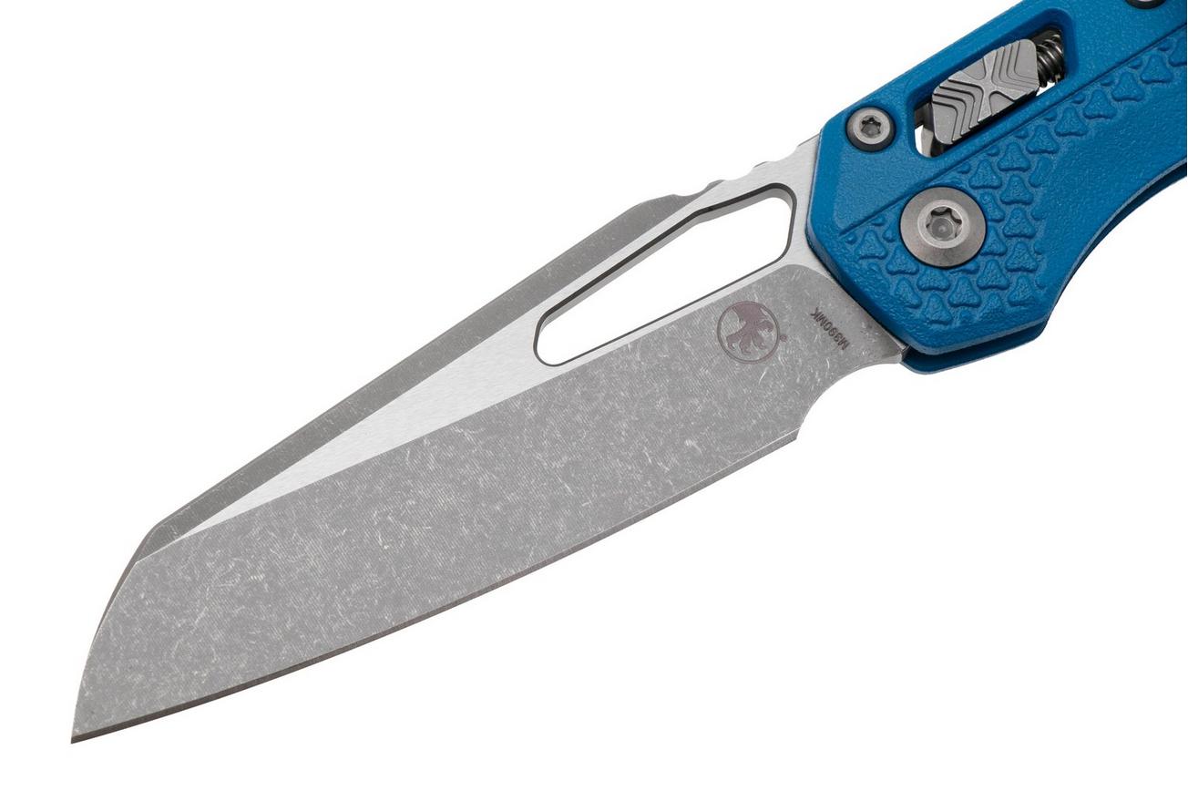 Microtech MSI Standard Issue 210T-10APPMCBL, Apocalyptic Stonewashed M390MK, Blue Polymer zakmes