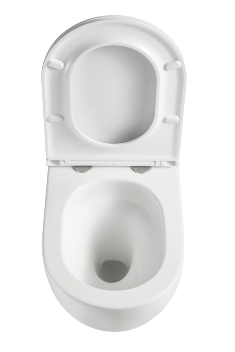 Væghængt toilet rund m/Vortex skyl - hvid