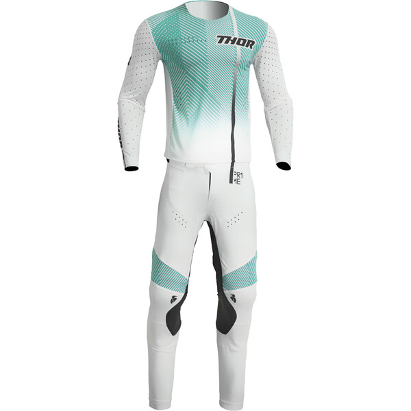 Thor Motocross - Pantalon Prime Tech Blanc / Turquoise