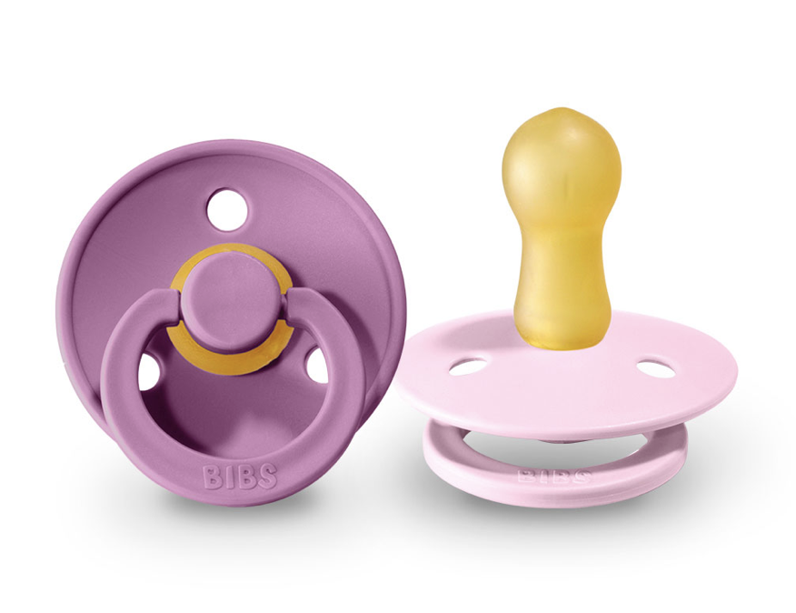 BIBS Colour 2 PACK Latex Size 1 Lavender/Baby Pink