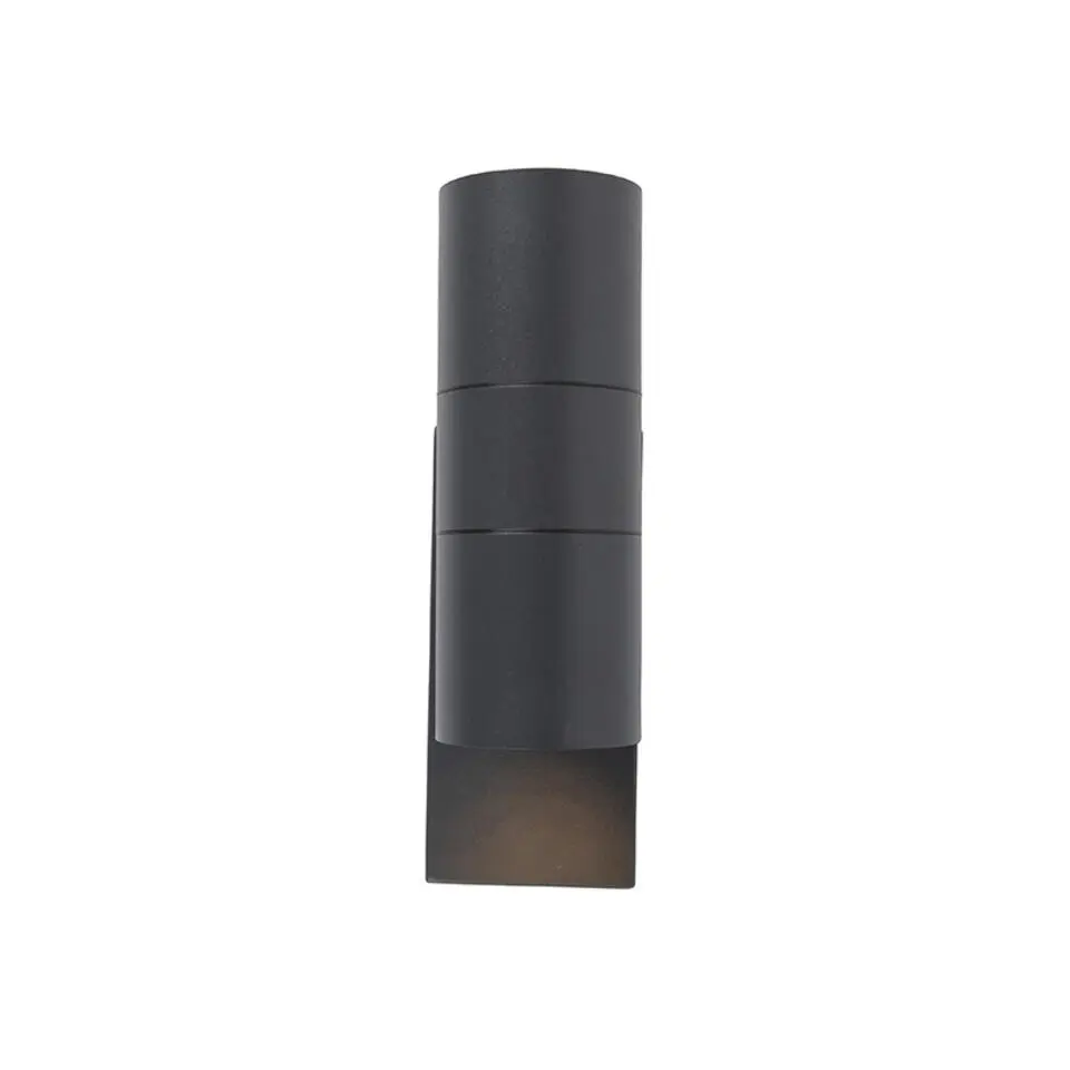 Qazqa buitenlampen met sensor duo grijs gu10