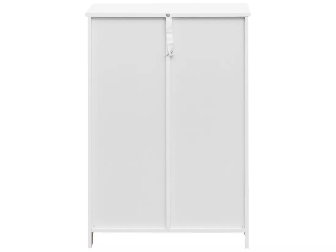 Meuble de salle de bain Moderne 4 Tiroirs 1 Porte Bois Blanc