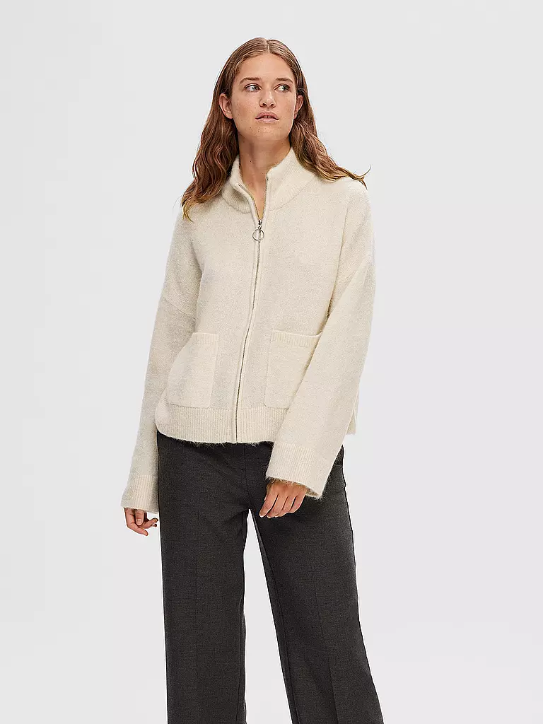 SELECTED FEMME Strickjacke SLFSIA  creme