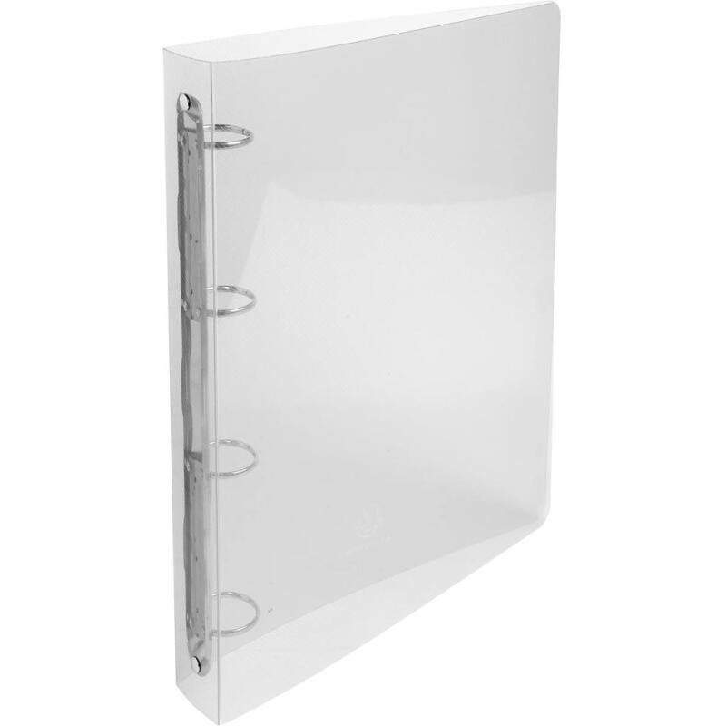 Classeur 4 anneaux plastifié Exacompta Crystal A4 maxi - Dos 3 cm couleurs assorties