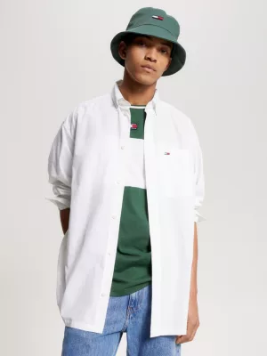 Camisa de popeline de modelagem ampla