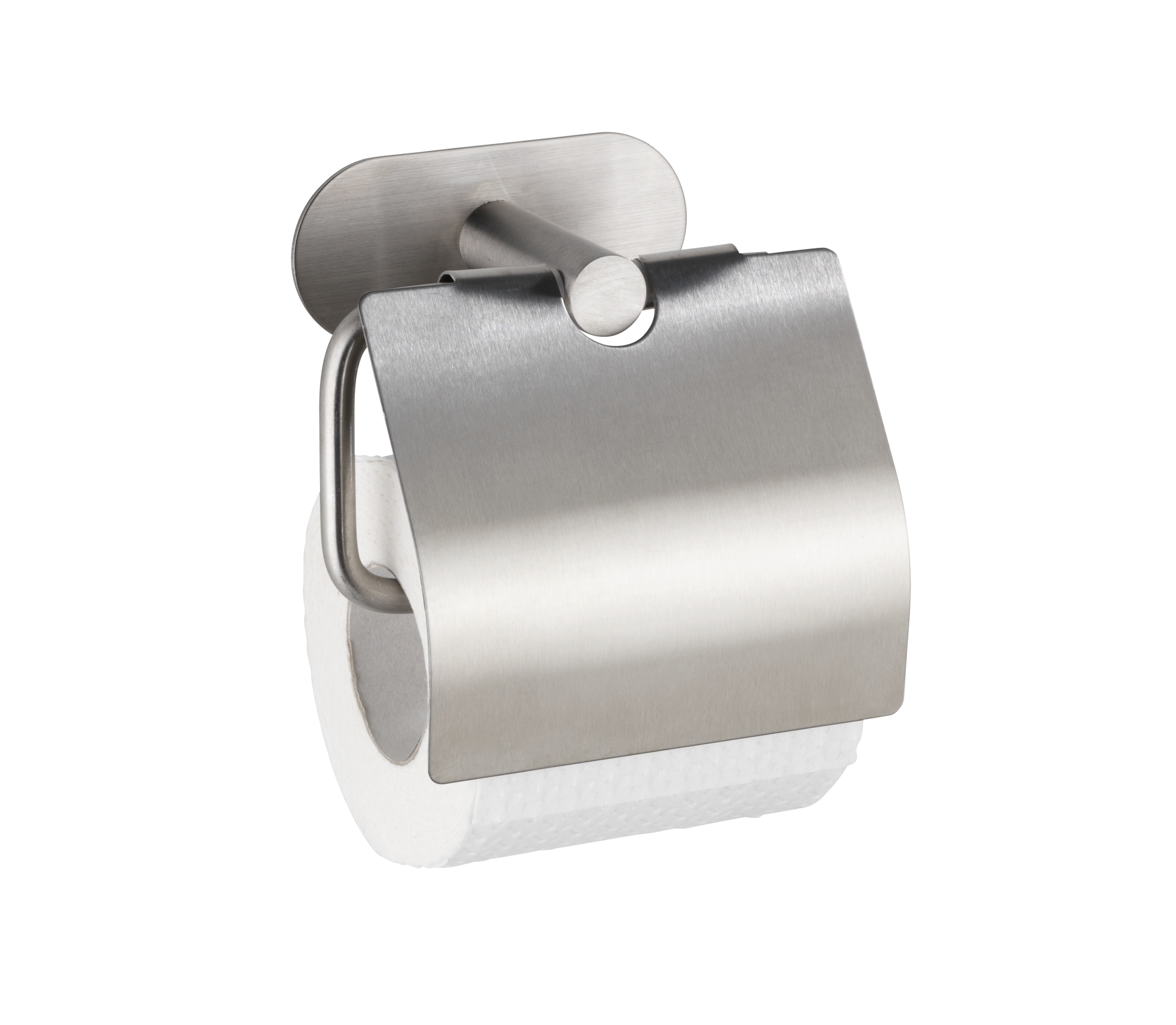 Wenko Orea turbo-loc toiletrolhouder met deksel RVS mat