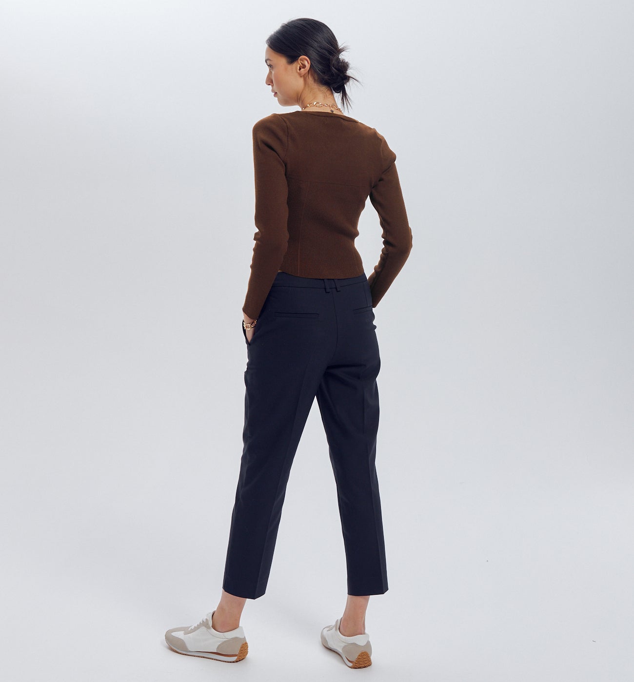 Pull court cut out - Marron