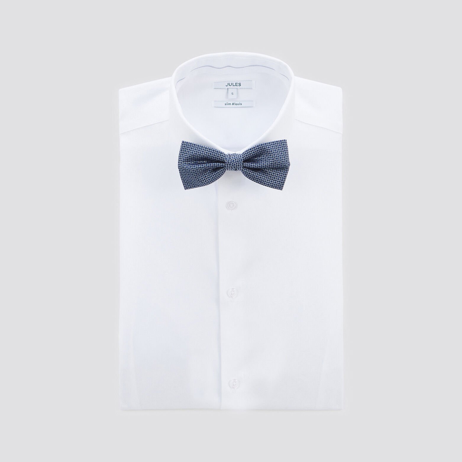 Nœud papillon motifs géométriques Bleu moyen