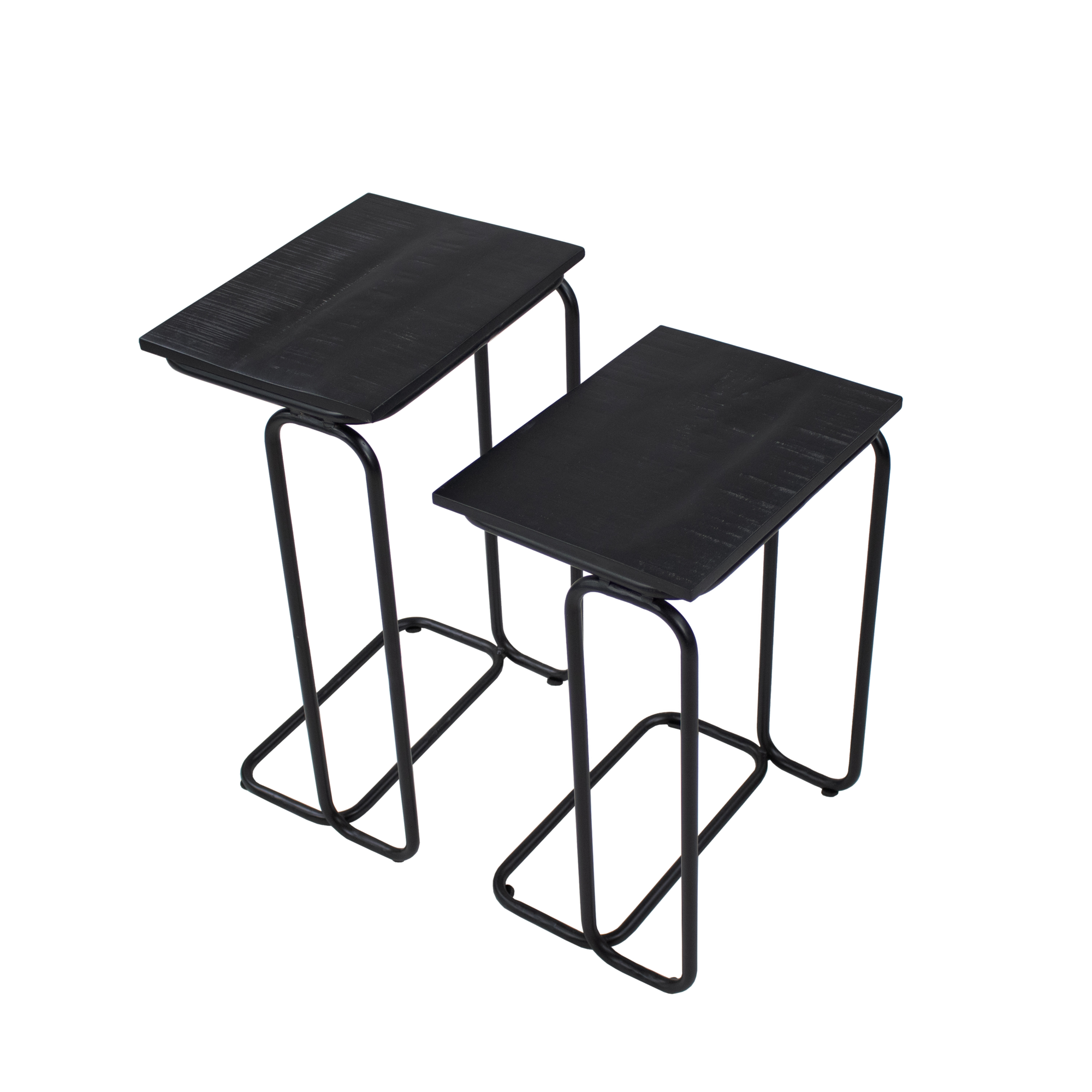 Kick bijzettafel Noah set van 2 - Zwart