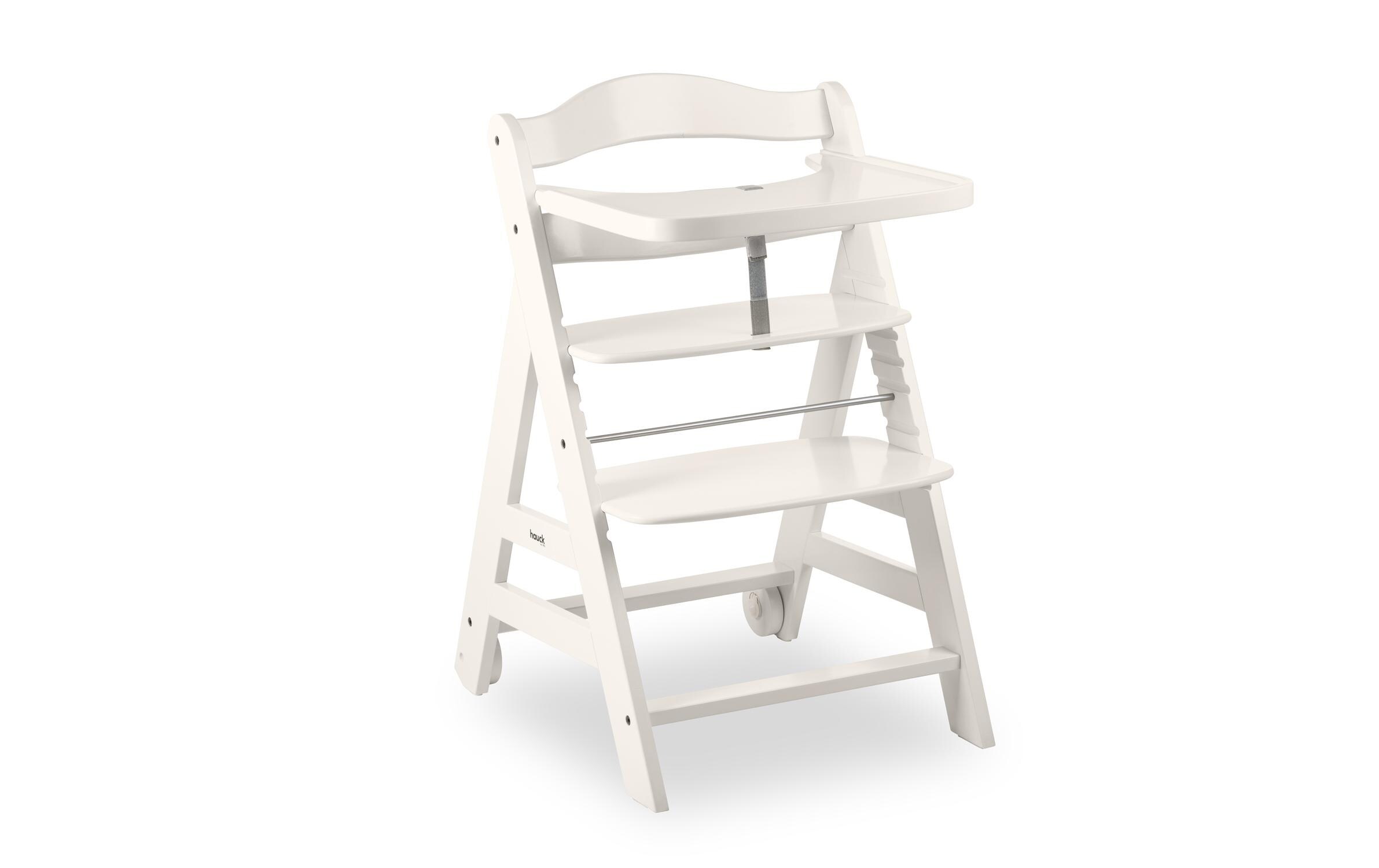 Treppenhochstuhl Beta+ White<br>Kippsicheres und mitwachsendes Holzhochstuhlset