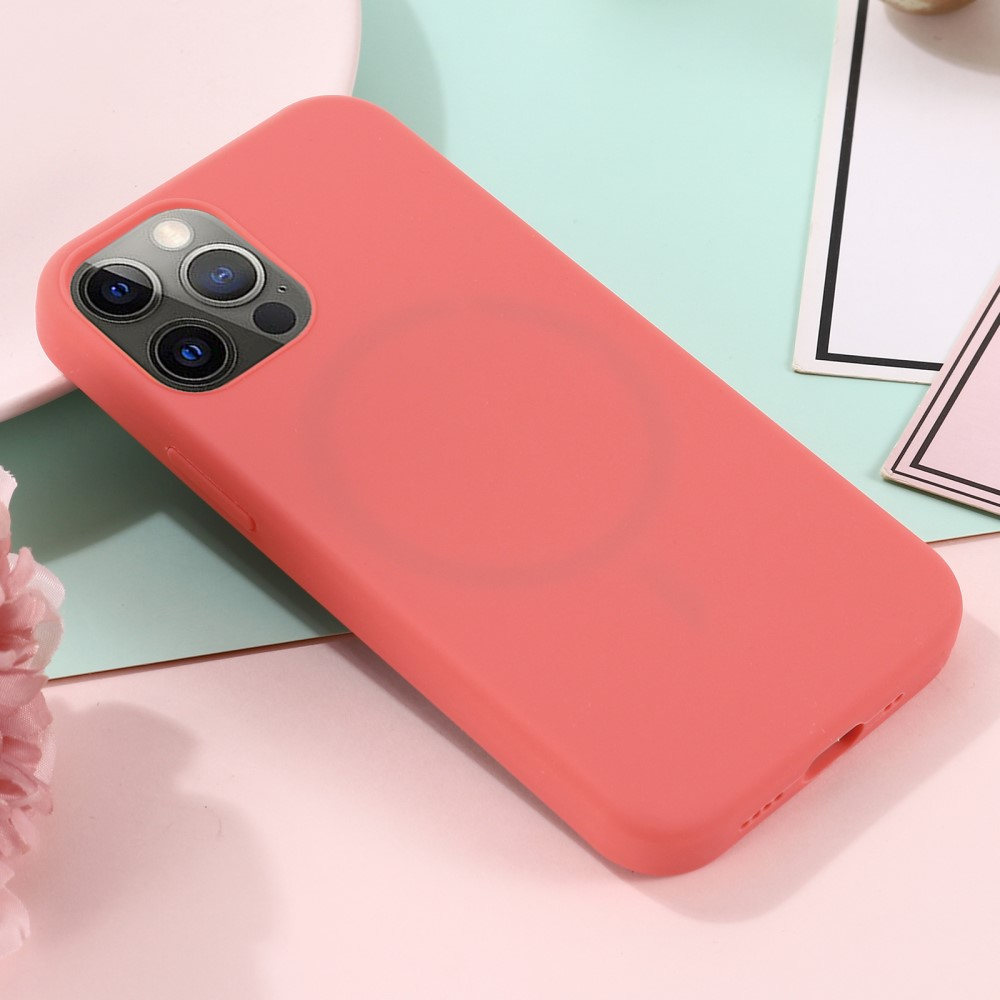 iPhone 13 Pro MagSafe Soft Silikon Case Hülle - Coral