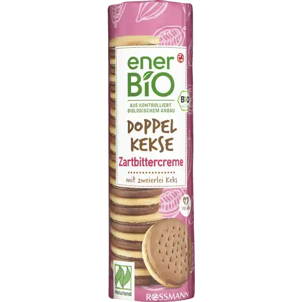 Doppelkekse Zartbittercreme mit zweierlei Keks Naturland